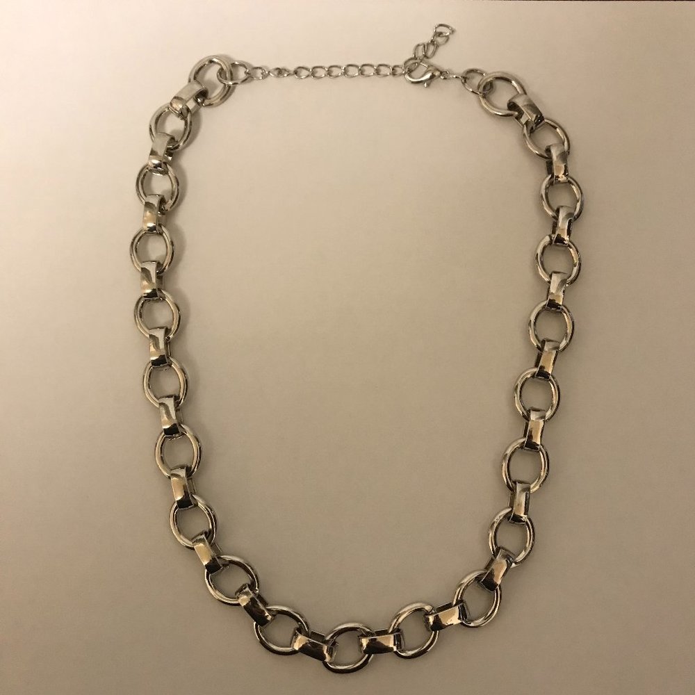 Costume silver necklace